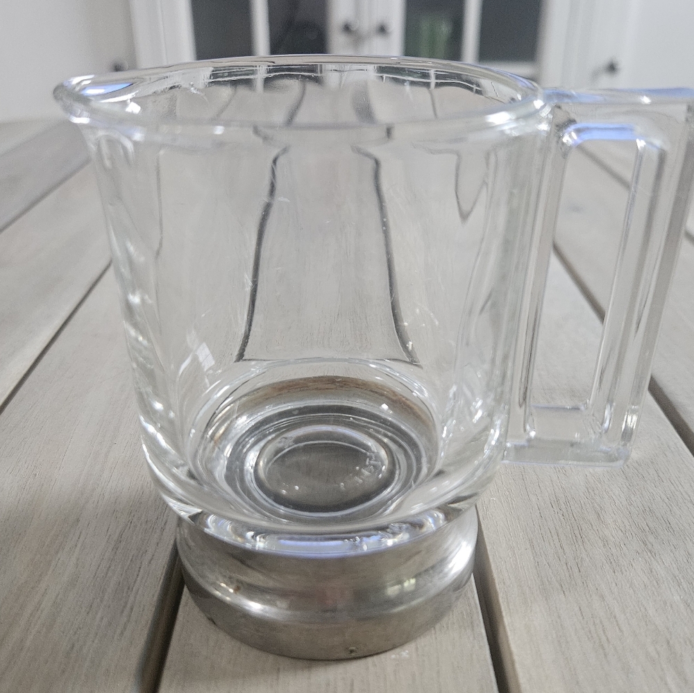 Vintage glass creamer designed by Joe Colombo for Arno, Italy.